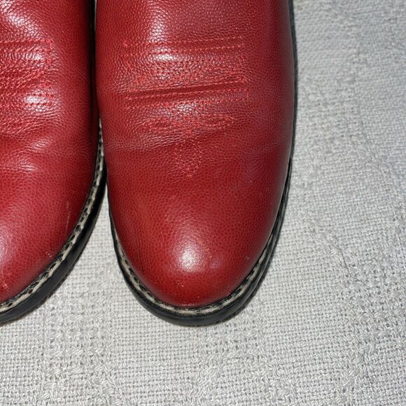 Masterson Boot Co. Men’s Western Boots Size 5.5 M Red Leather Cowboy Rodeo - Picture 9 of 12